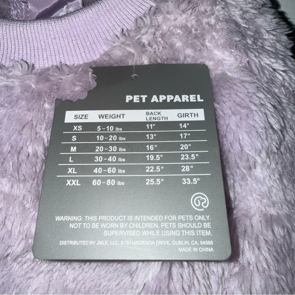 🆕 Fluffy Friends Valentine’s Day Heart Print Fleece Pet Jacket Size Medium